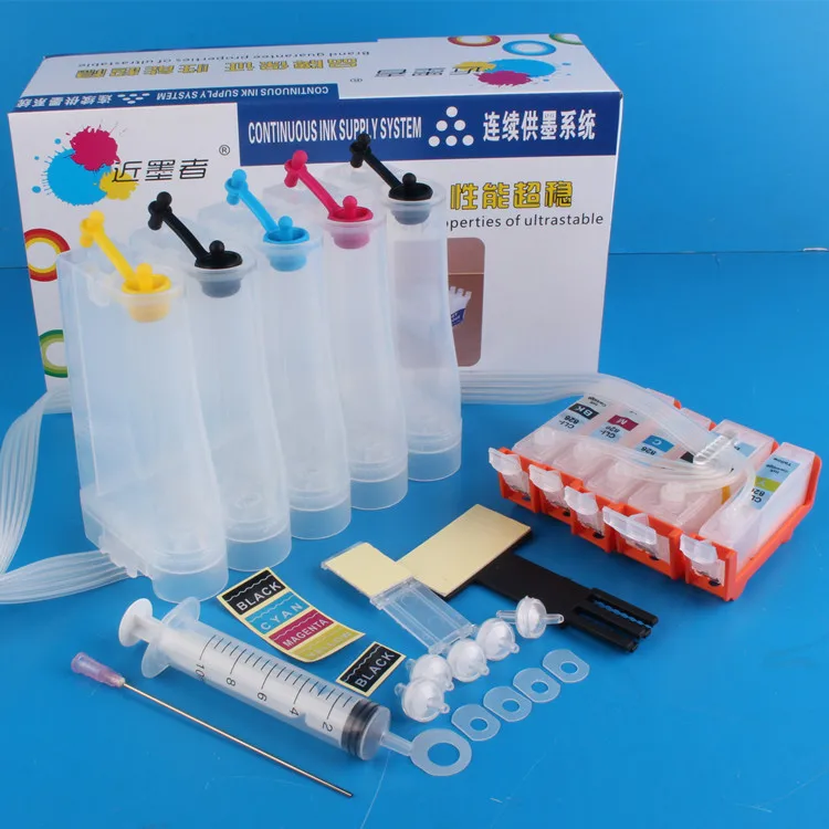Universal 5Color Continuous Ink Supply System CISS kit with accessaries ink tank for CANON