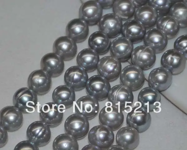 

wb 00103 Lots 10strs A++ 8-9mm luster grey near round freshwater pearl