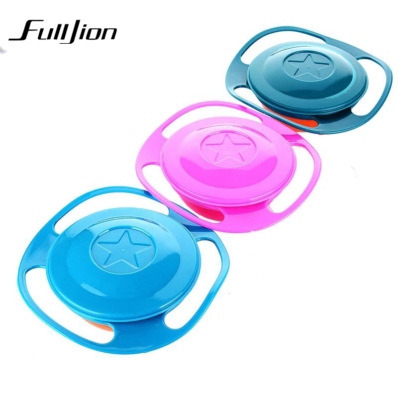 

Fulljion Children's Dishes Bowl Plates Tableware Food Baby Learn Feeding Toys Toddler 360 Rotate Gyro Bowls Dinnerware Container