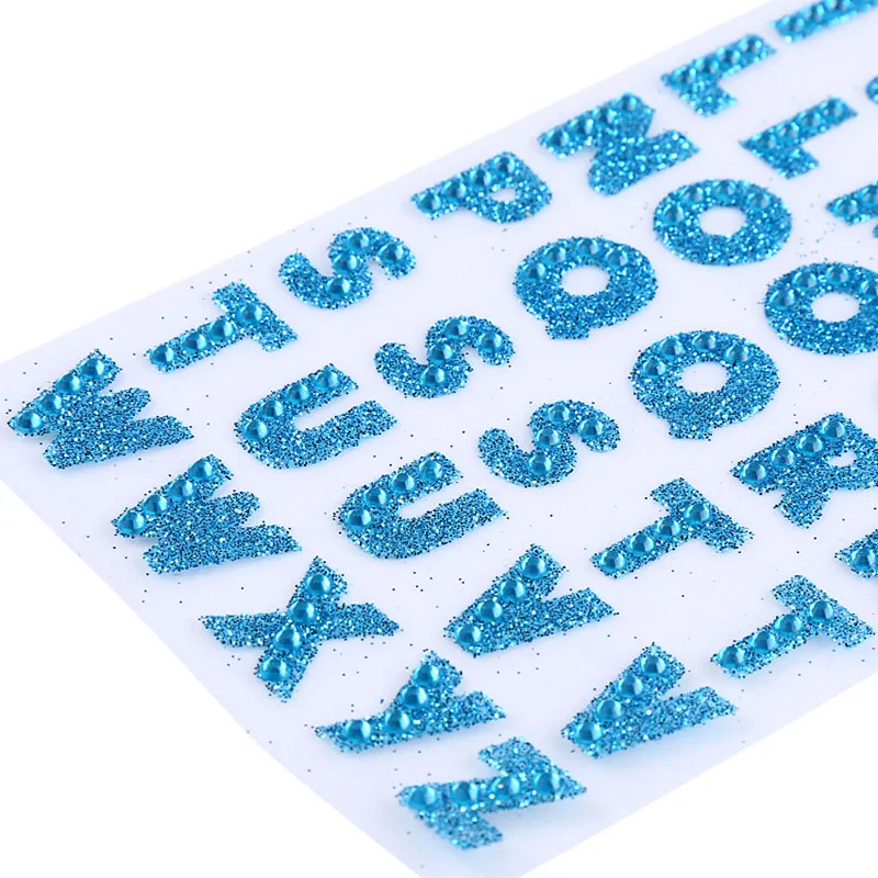 1 шт Горячие DIY Блестящие кристаллы A-Z буквы алфавита самоклеющиеся наклейки для телефона слова для декора креативные наклейки