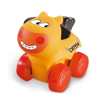 

Baby Toy Car Cute Soft Rubber Hole Inertia Car Rattle Safety Teether Children Sliding Toys Easy To Grasp Toys for Children
