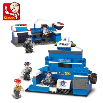 

Sluban 0189 337Pcs 2In1 Police Special Force Car Building Blocks Construction education For Children gifts Compatible With Toys