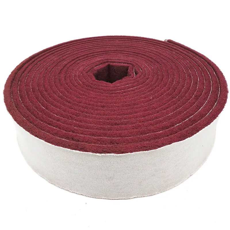 Width 10CM Industrial Scouring Pad Red Brushed Rust Cleaning