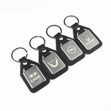 Fashoin 3D Металл+ кожа эмблема автомобильный брелок для ключей брелок для Opel Lada Renault Dacia авто аксессуары