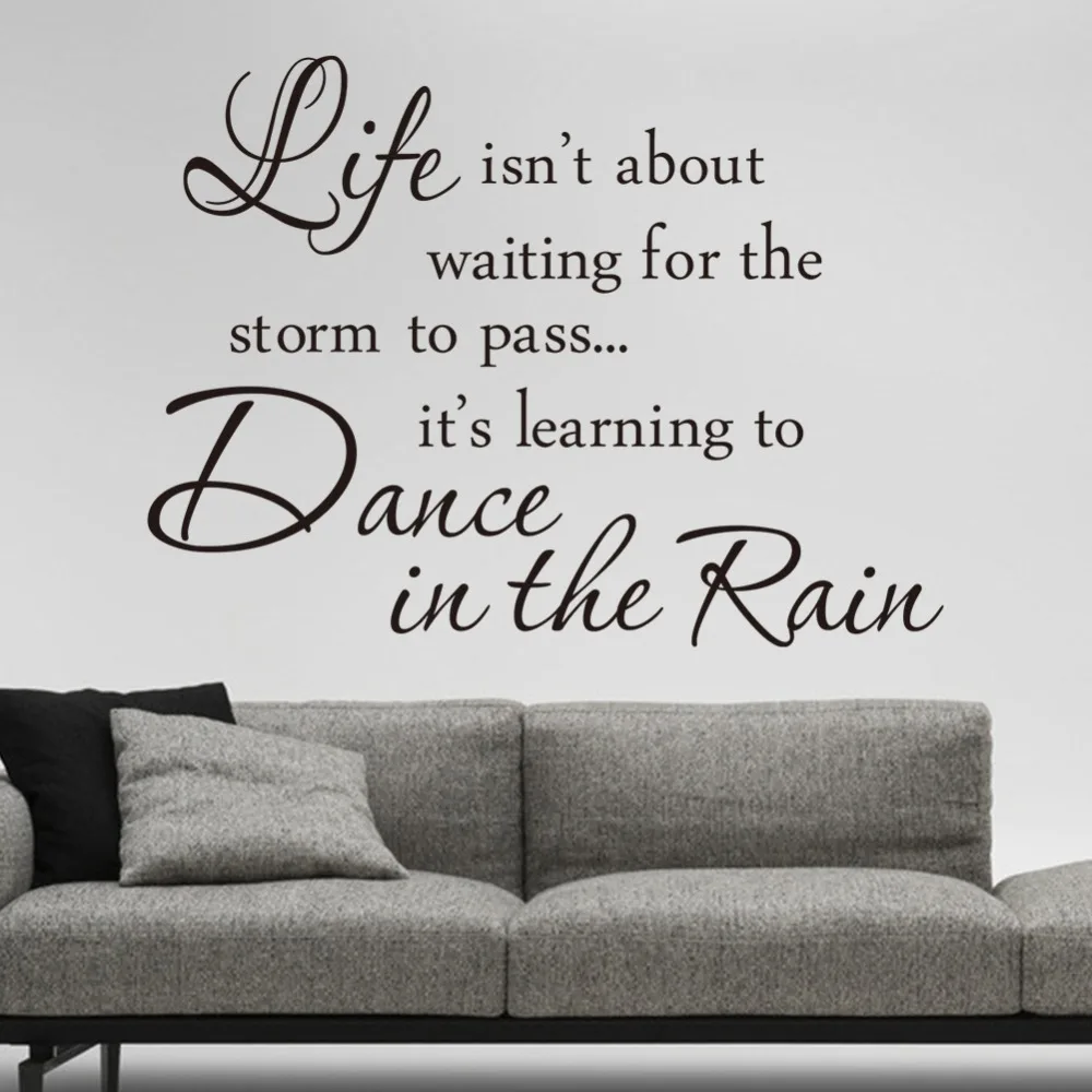 New design Life is not about to wait quote wall sticker removable waterproofing modern design home wall decal ZY8242 in Wall Stickers from Home & Garden on