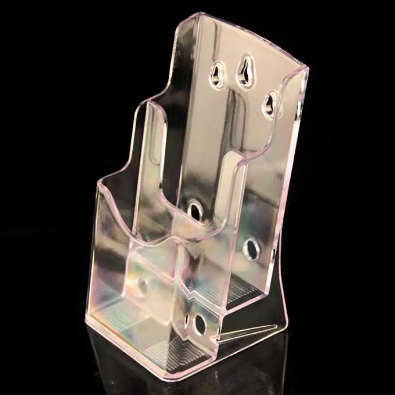 

Two Layer Display Magazine Catalog Holder A6 Acrylic Display Box Office Display Exhibit Label Leaflet Brochure Rack