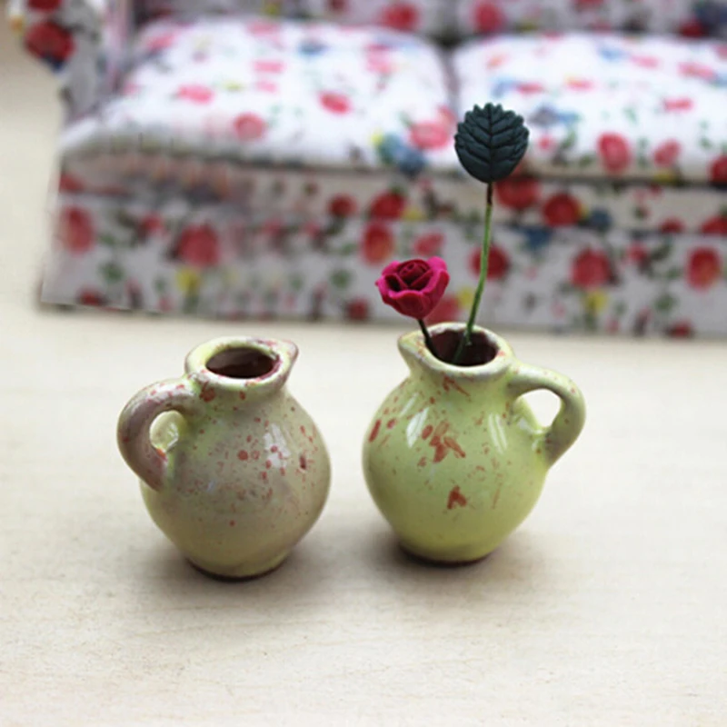 

1PCS 1:12 Dollhouse Mini Furniture Miniature Baby Gift Doll Accessories Vase Pots Children Toy