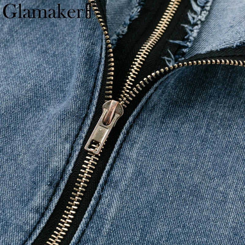 Женские винтажные джинсы Glamaker с высокой талией на молнии для фитнеса уличная