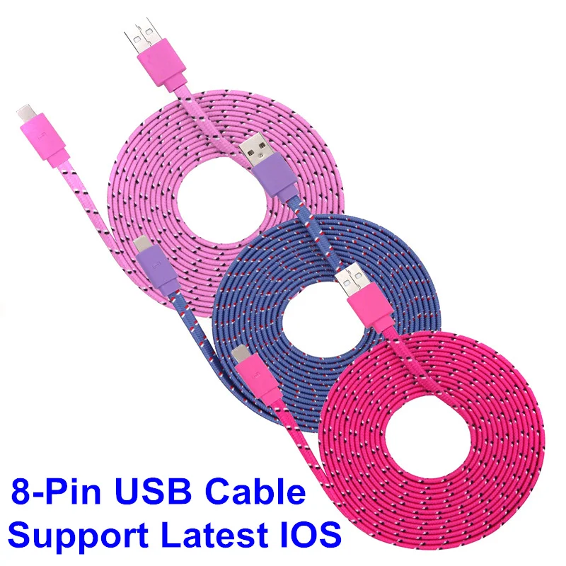 1M/2M/3M Colorful For Lightning USB Data Sync Charger Cable Micro USB Data Sync Charger Cable Cord Wire For iPhone 5 5s 6 6Plus