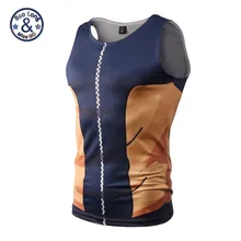 Жилет 3D аниме «Наруто» облегающие, сексуальная, для занятий бодибилдингом, Фитнес майка Hipster