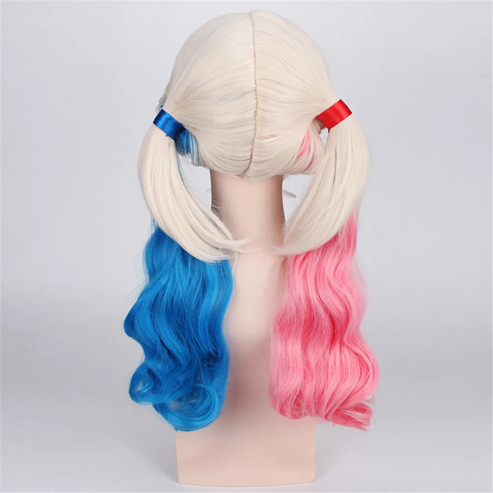 TOLINA Cosplay Squad Harley Quinn Wigs Peluca Styled Curly Synthetic Ponytail Wig Heat Resistant Hair -Outlet Maid Outfit Store HTB1zgKDXE rK1Rjy0Fcq6zEvVXaq.jpg