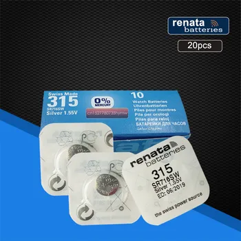 

20pack renata Silver Oxide Watch Battery 315 SR716SW 716 1.55V 100% original brand renata 315 renata716 battery