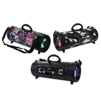 

HiFi Portable Bluetooth Speaker FM Radio 3D Noiseless Sound System Strip Column Subwoofer Supporting Microphone Connection