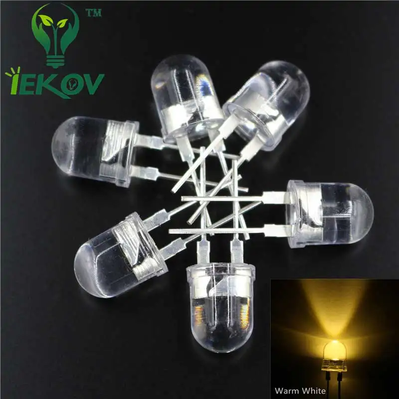 Buy 20pcs Led 10mm LED Warm White 0.5W High Power LEDS