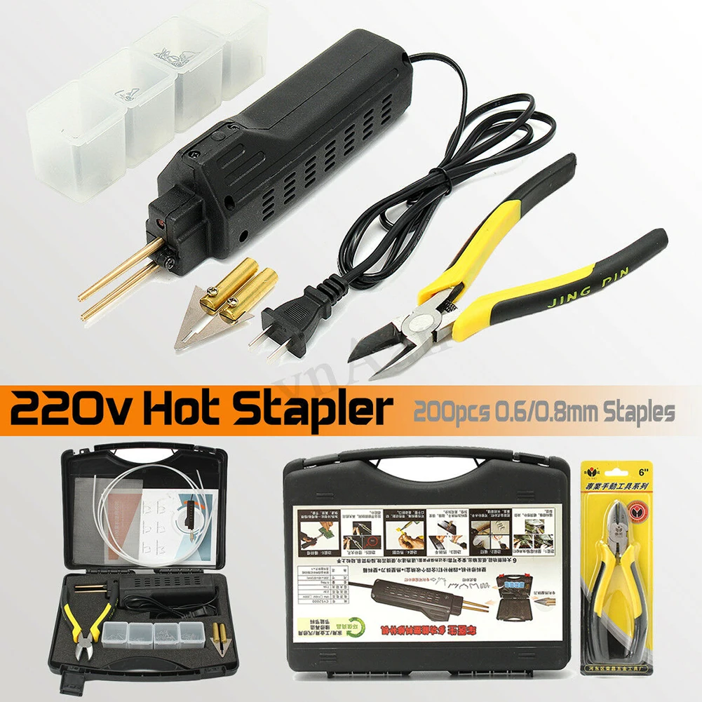 

Car Bumper Spared Plastic Repair Kit With Case Tools Portable Home Use Pliers Easy Use Welding Machine LED Indicator Compact
