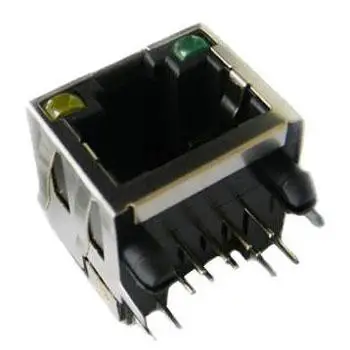 8pin RJ45 Connector RJ45 Socket PCB Mounting Network Adapter For Ethernet Network Data Transfer with Lamp