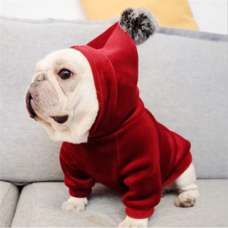 GLORIOUS KEK Pet Dog Hoodies Thicken Dog Clothes Winter/Autumn Pleuche