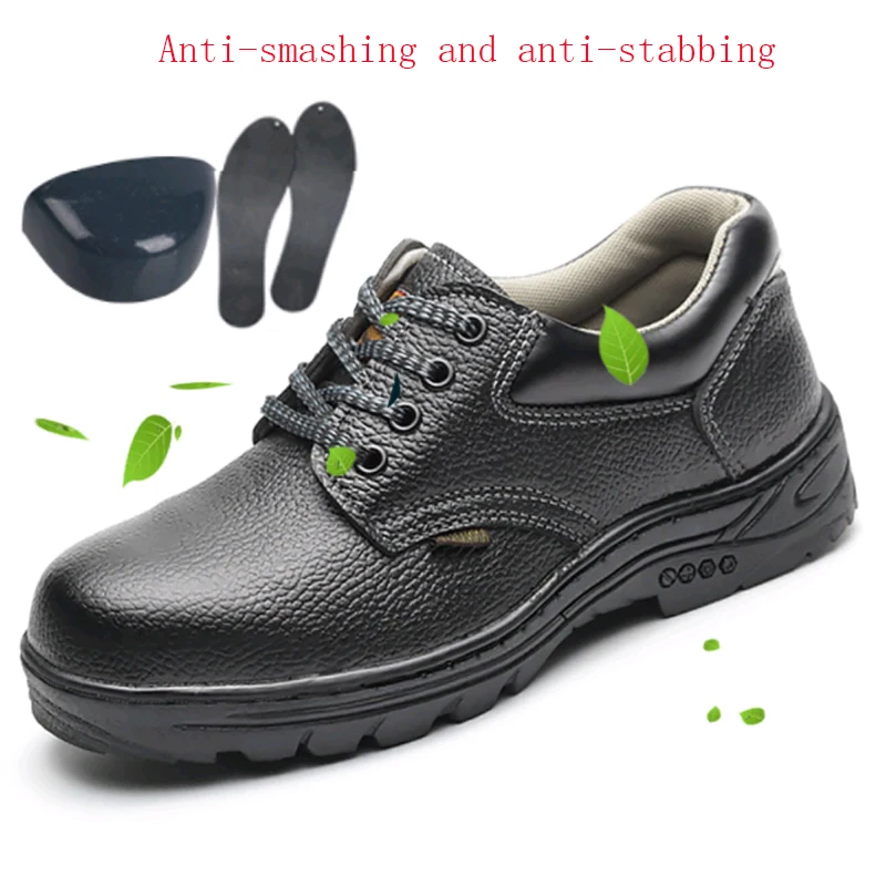 

Construction Men's Outdoor Work Boots Shoes Safety Shoes Steel Toe Nti-slip Waterproof Steel Punctures Men's Work Ankle Boots