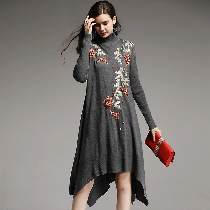 ^Cheap Turtleneck Sweaters New Fashion Brand 2018 Autumn Winter Wool& Blend Knit Long Sleeve Asymmetrical Plus Size Wool Sweater Dress ^Cheap Turtleneck Sweaters New Fashion Brand 2018 Autumn Winter Wool& Blend Knit Long Sleeve Asymmetrical Plus Size Wool Sweater Dress