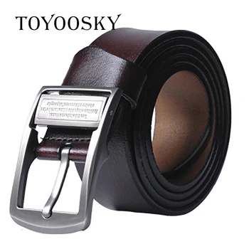 

TOYOOSKY Men High Quality Genuine Leather Belt Luxury Designer Belt Men Cowskin Fashion Strap Male Jeans for Man Cowboy Belt