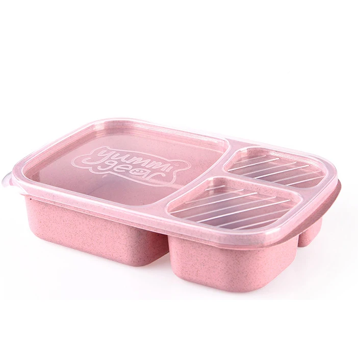 Пшеничная соломенная Ланч-бокс портативная коробка для бенто Ланчбокс Герметичный пищевой контейнер для микроволновой печи столовая посуда для детей