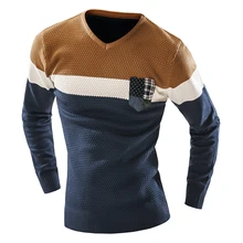 2017 NEW Autumn winter long sleeve striped font b men b font pullover font b sweaters