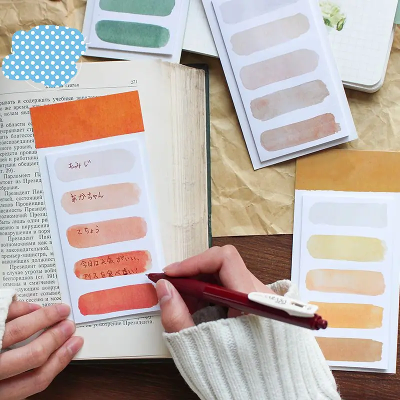 

Cute Watercolor sakura Memo Pad Diary Stickers Pack Kawaii Planner Stickers School Office Supplies