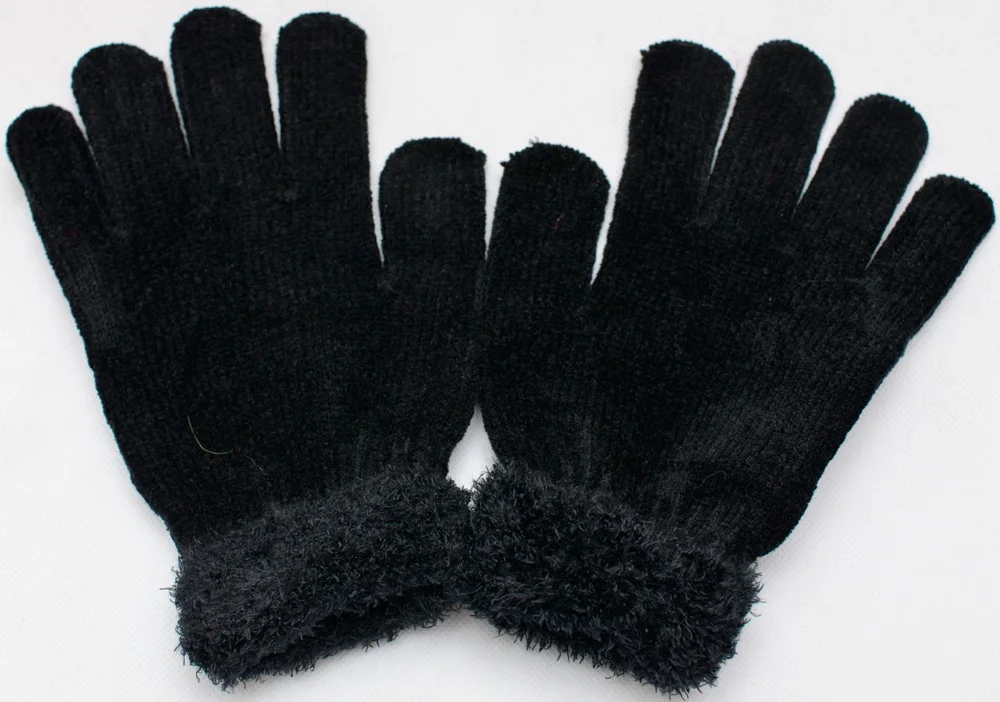 Унисекс осень и зима Для мужчин Для женщин теплые перчатки перо чистый мягкие варежки перчатки черный, розовый хлопок Фитнес перчатки 2 цветов