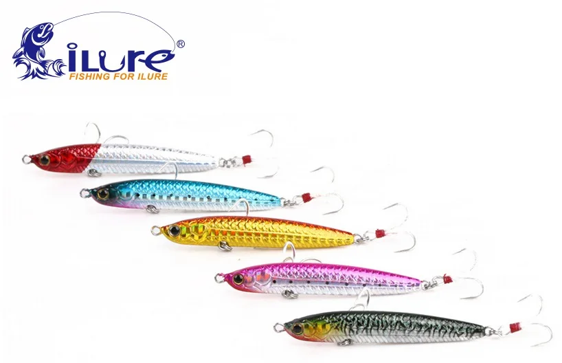 High Quality 1pcs/lot 20g 7cm / 30g 7.7cm 3D Eyes Pencil Lure Dog Fishing Pike Fishing Lure Saltwater Minnow Fishing Tackles