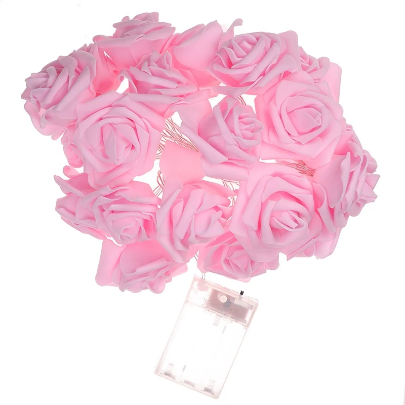 Flor do Feriado do Natal Luzes da Corda para Decoração de Casamento dos Namorados Conduziu a Lâmpada Sale Bateria Operado Led Rose 10 - 20 Hot 3 m 21 Luzes e Iluminação