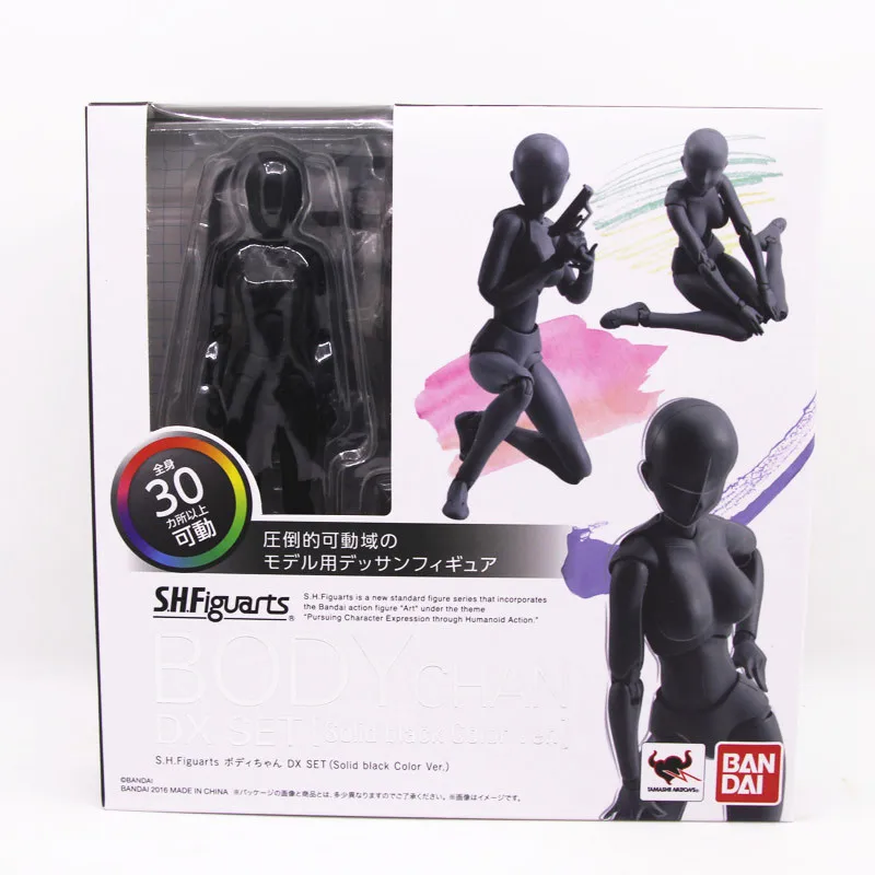 15 см многожильные подвижные фигурки SHFiguarts BODY KUN/BODY CHAN серый/оранжевый цвет Ver ПВХ фигурка Коллекционная модель игрушки - Цвет: She Black Deluxe ver