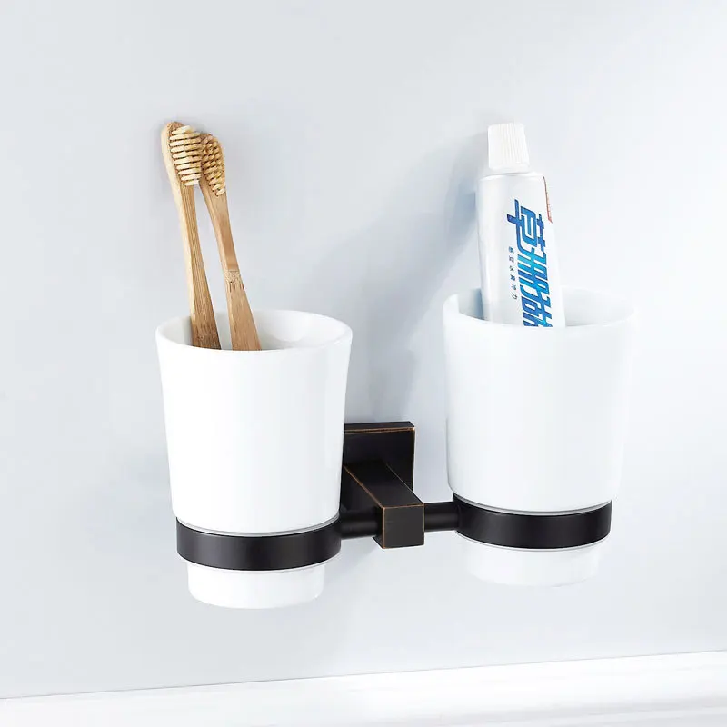 

Black Bronze gargle ceramic cup frame K9108