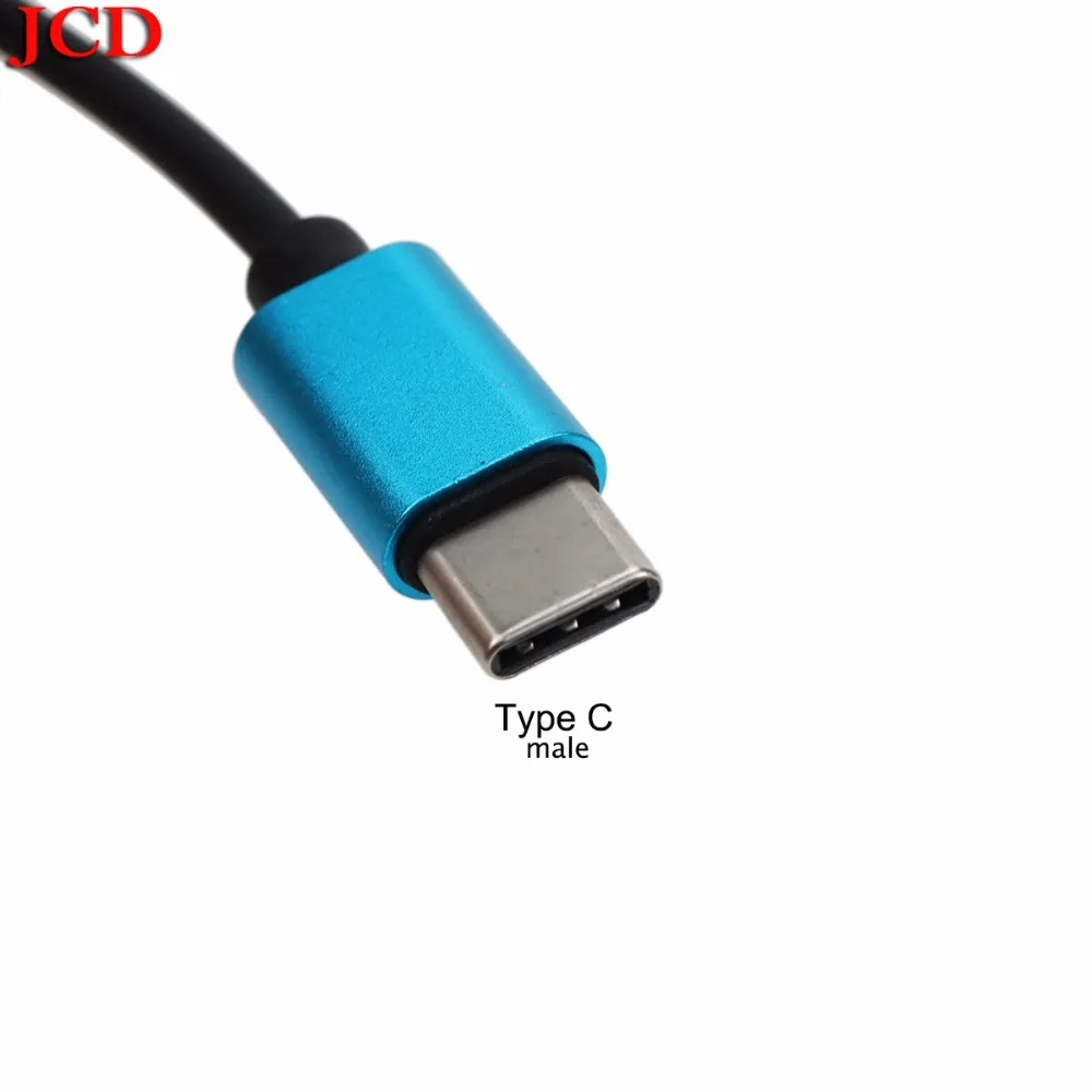 Переходник JCD Type C на 3 5 мм для наушников с двумя гнездами usb 1 Тип внешний разъем