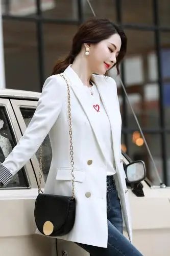 Cheap 2019 Spring Autumn New Professional Temperament Clothes Long Sleeved Designs Women Fashion Slim Work Wear Female Suit Plus Size