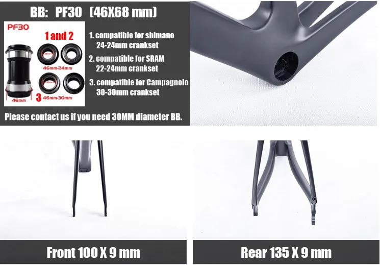 Cheap 2017-2018 China X brake PF30 BB Aero UD black carbon carbon fiber road bike frame XXS / XS / S / M / L with brake caliper free 11 Cheap 2017-2018 China X brake PF30 BB Aero UD black carbon carbon fiber road bike frame XXS / XS / S / M / L with brake caliper free 11