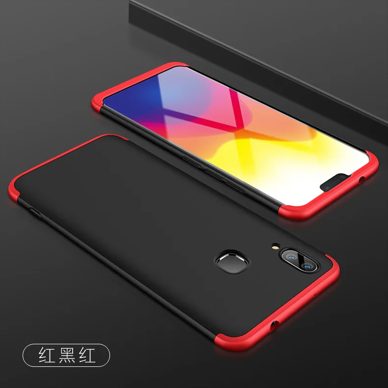 For VIVO V9 Case Luxury Hard 3 in 1 Matte Armor Hybrid Protective back