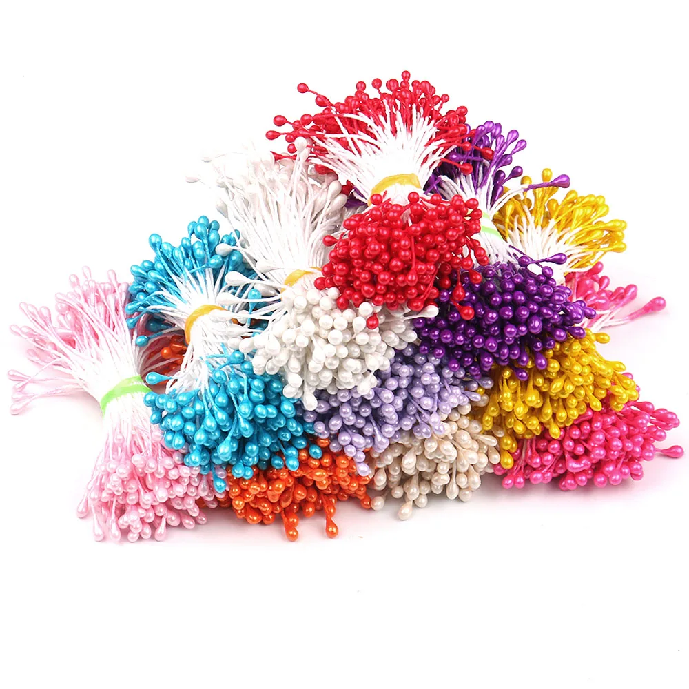 150PCS Mini DIY Artificial Flower Double Heads Stamen