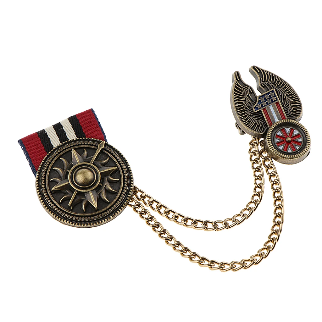 Retro Women Men's Military Uniform Medal Badge Brooch Pin Jewelry Gift