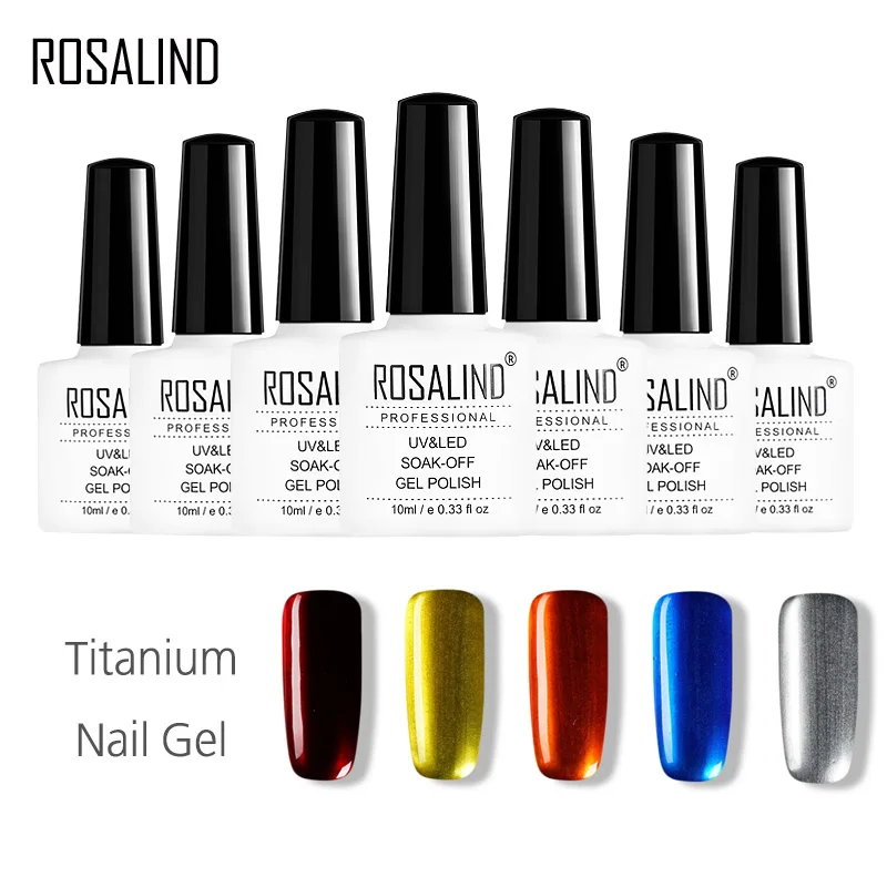 

ROSALIND Gel 1S NEW 10ML Titanium Gel Nail Polish UV LED Gel Lacquer For Nail Extension Soak Off Tops Design Manicure Primer