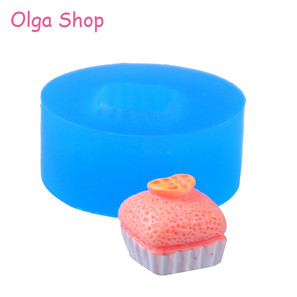 GYL119 Square Cupcake Flexible Silicone Mold 13mm Cupcake Decorating