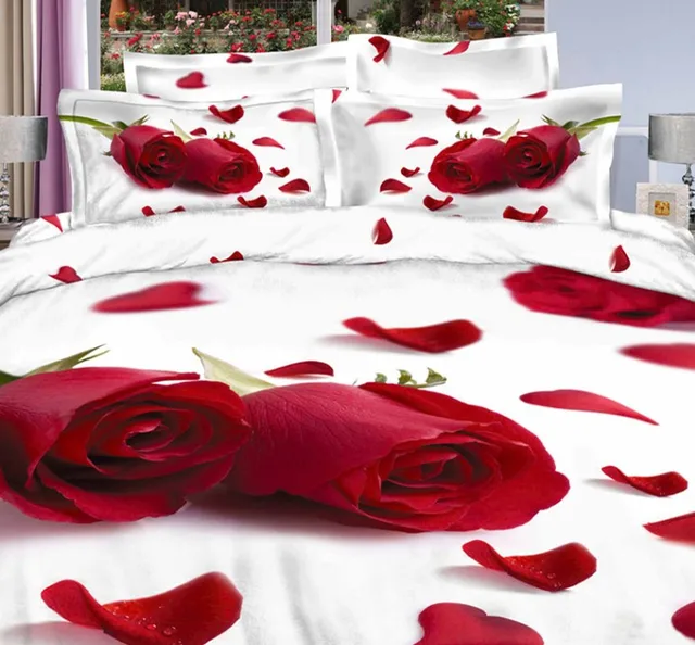 Red Rose Duvet Cover Bedding Set White Flower Cotton Bed Sheets Red Rose Duvet Cover Bedding Set White Flower Cotton Bed Sheets Ed Bedspreads California King