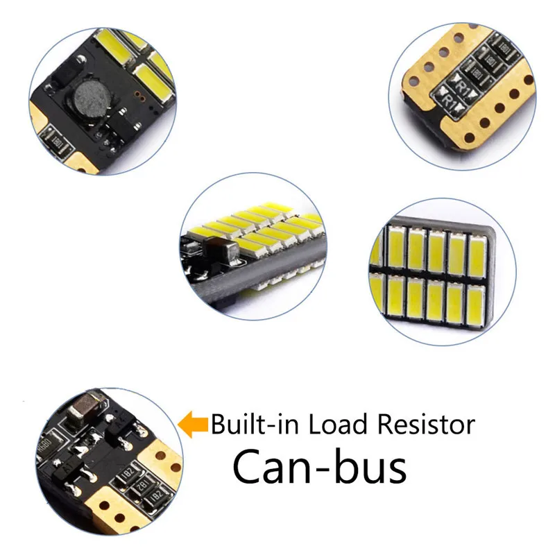 2 шт. CAN-bus T10 194 Белый светодиодный 24-SMD передний боковой маркер для CADILLAC ESCALADE и т. Д