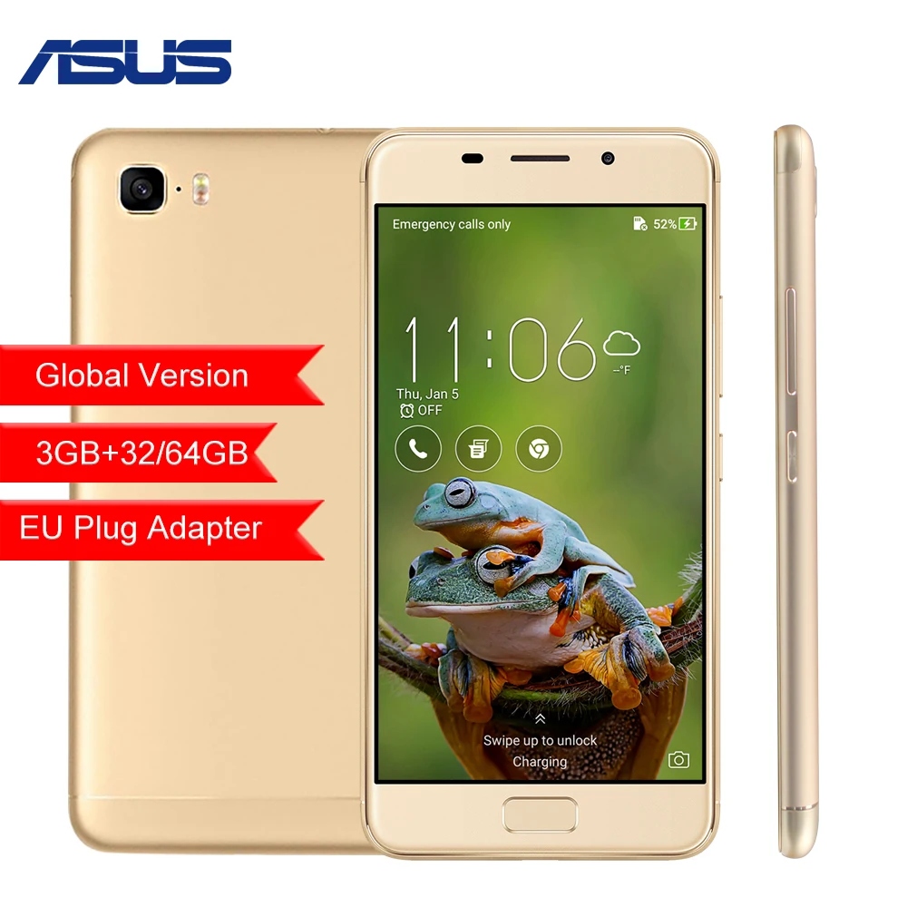 Глобальная версия ASUS Zenfone 3 S Max ZC521TL 5 2 &quot3 ГБ 32 64 Восьмиядерный Android 7 0 5000 мАч