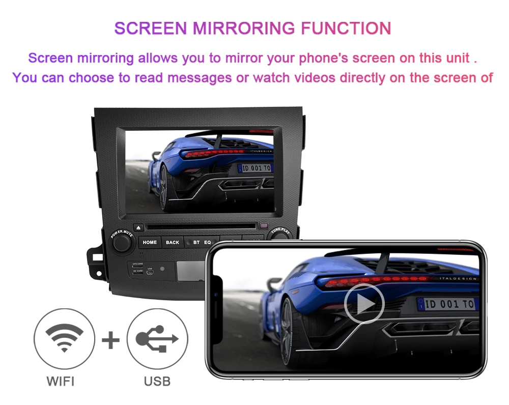 Excellent Xonrich 2 Din Android 9.0 Car Multimedia Player For Mitsubishi Outlander 2007-2011 AutoRadio GPS Navi DVD Head Unit AudioWifi 4G 6