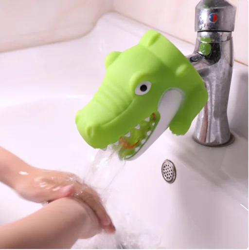 

Hot Cartoon Baby Hand Washing Machine Child Auxiliary Water Guide Faucet Extender Interesting Help Children To Wash Their Hands