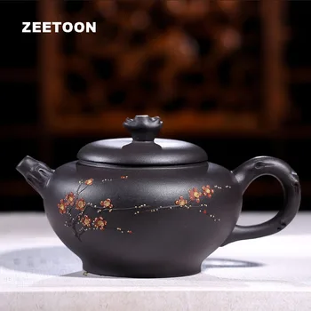 

260cc Yixing Teapot Authentic Purple Clay Master All Handmade China Health Care Kung Fu Tea Set Zisha Black Mud Plum Baochun Pot