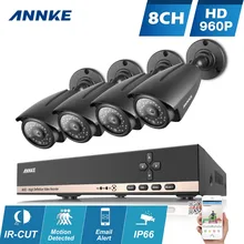 ANNKE Система ВИДЕОНАБЛЮДЕНИЯ 8-КАНАЛЬНЫЙ 960 P AHD HDMI H.264 CCTV DVR & 4X1.3 МП 960 P 2000TVL IP66 Наружного Наблюдения Камеры Безопасности CCTV комплект