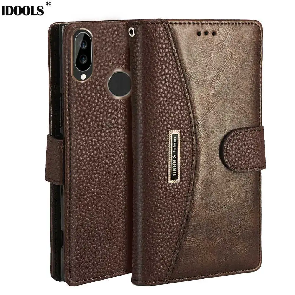 

IDOOLS Wallet Case for Xiaomi Redmi Note 5 Pro Cover Luxury PU Leather High Quality Card Holder Flip Cases Note 6 Pro note6