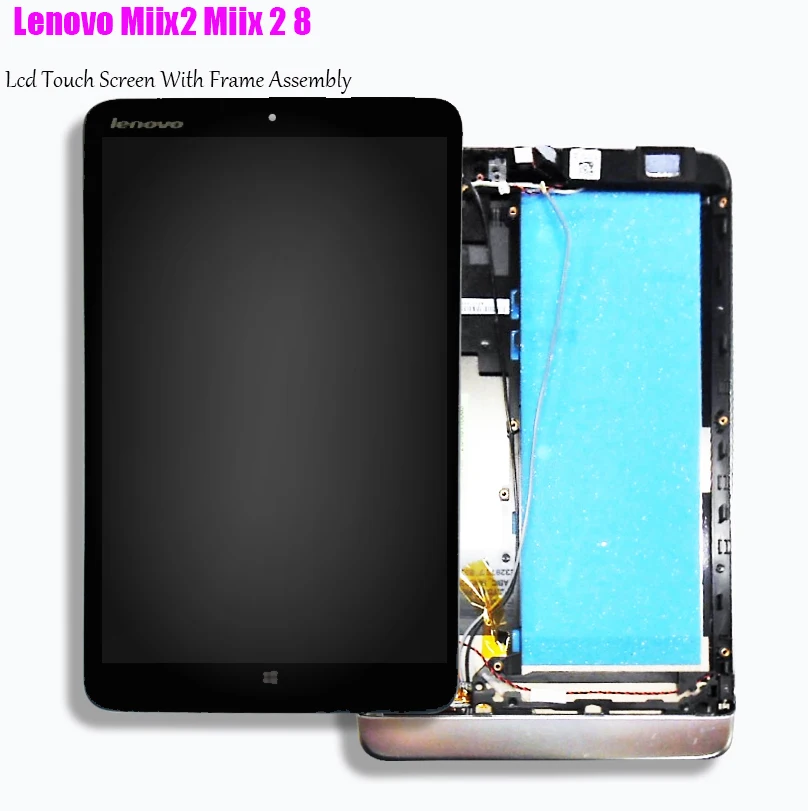 

8" Display For Lenovo Miix2 Miix 2 8 MIIX2-8 LCD Display Matrix Touch Screen Digitizer Sensor Tablet PC Assembly with Frame
