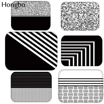 

Hongbo Black White Geometric Anti-Slip Carpet Door Mat Doormat Outdoor Kitchen Living Room Floor Mat Rug 40*60cm